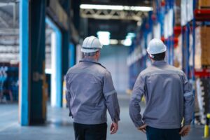 facilities support services manager inspecting commercial building UK